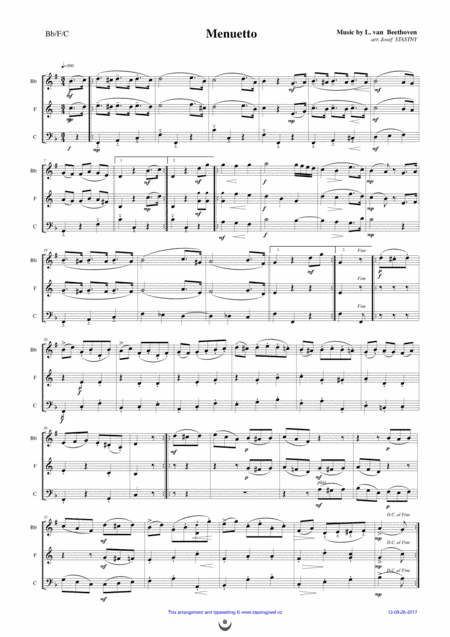 Menuetto (arr. Josef STASTNY)