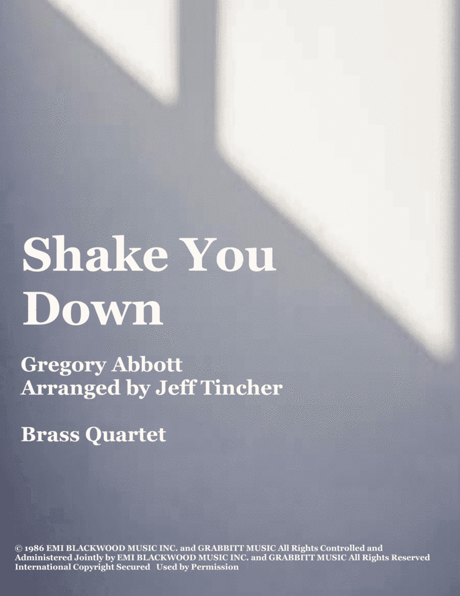 Shake You Down (arr. Jeff Tincher)