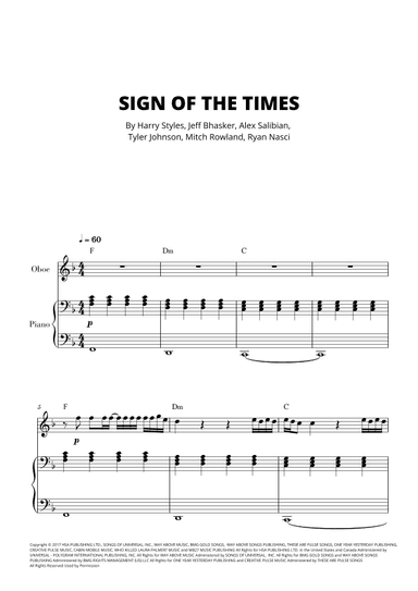 Sign Of The Times (arr. Cadenza Editions)