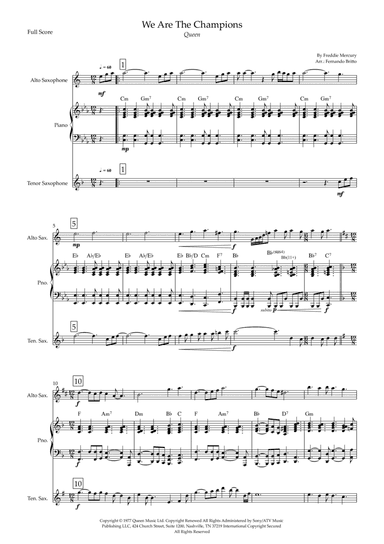We Are The Champions (arr. Fernando Britto)