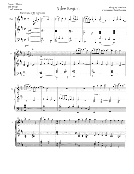 Salve Regina for Organ and Flute