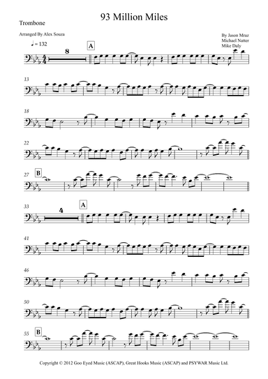 93 Million Miles (arr. Alex Souza)