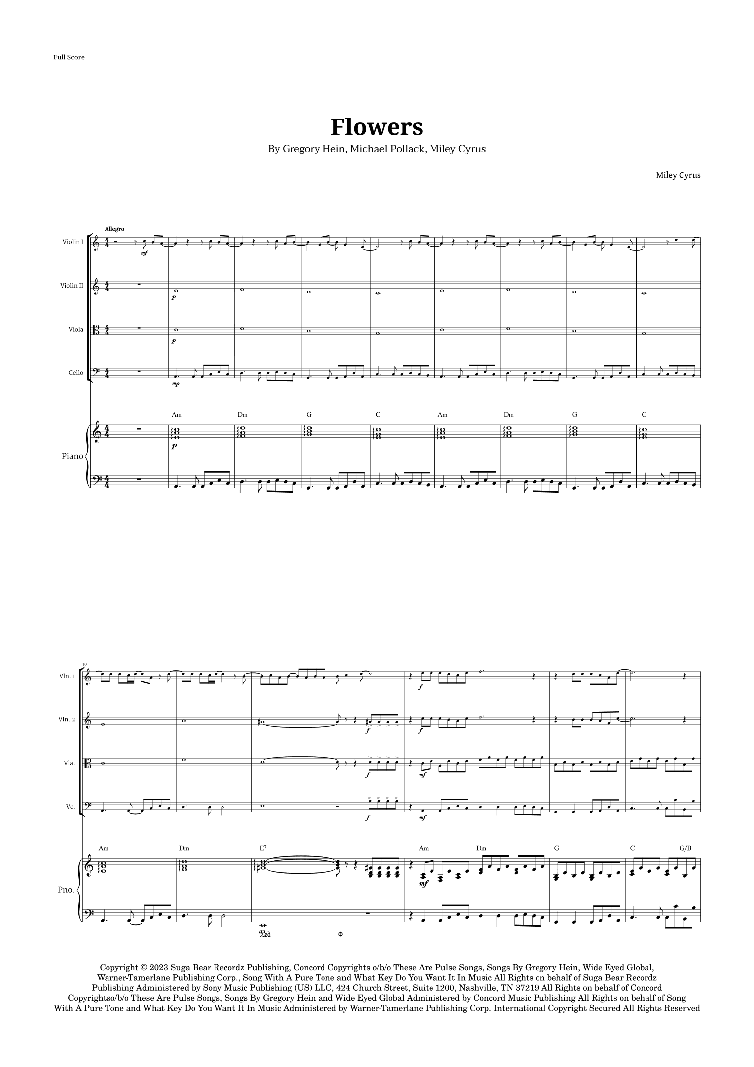 Flowers (arr. Langanho)