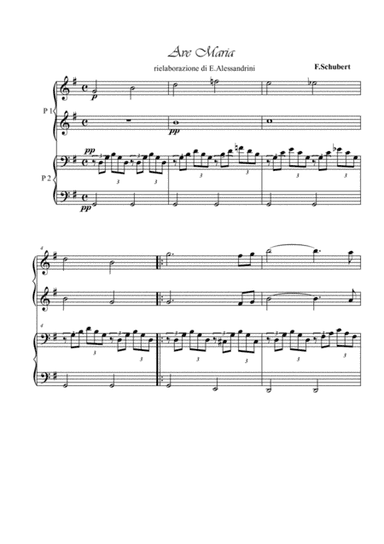 Ave Maria. Piano 4 hands (arr. Ester Alessandrini)