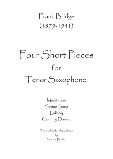 Four Short Pieces (arr. Spence Bundy)