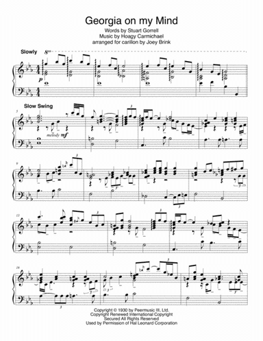 Georgia On My Mind (arr. Joey Brink)