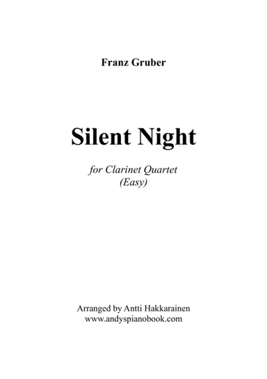Silent Night - Clarinet Quartet (Easy) (arr. Antti Hakkarainen)