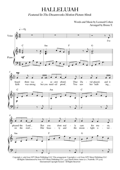 Hallelujah (arr. Bruna T.)