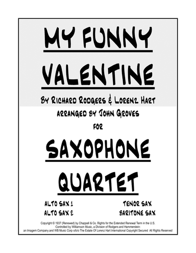 My Funny Valentine (arr. John Groves)