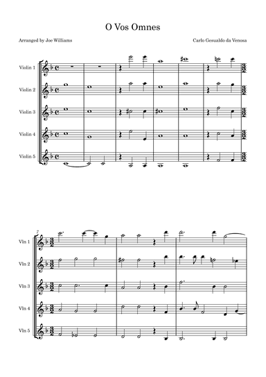O Vos Omnes. (arr. Joe Williams)