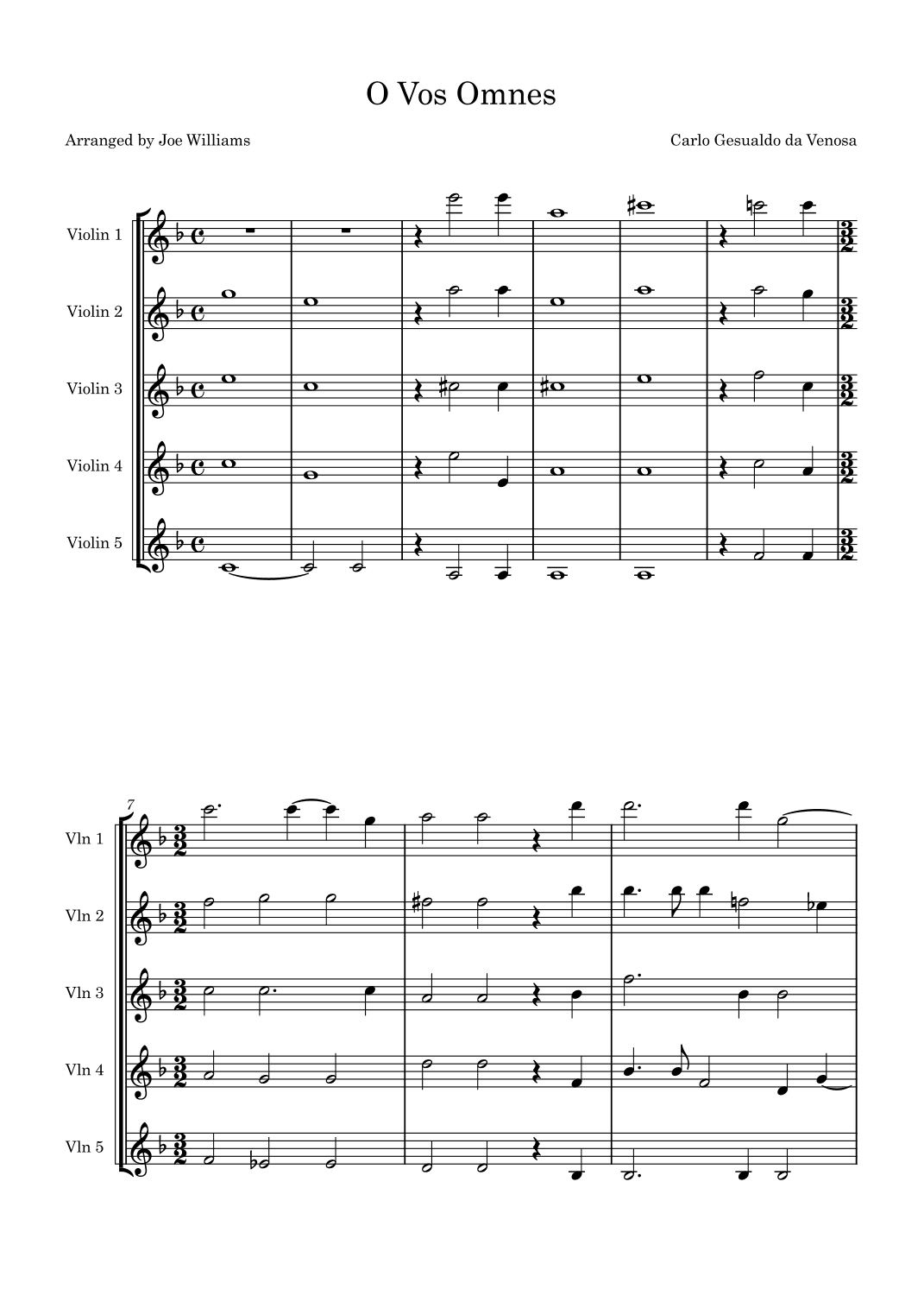 O Vos Omnes. (arr. Joe Williams)