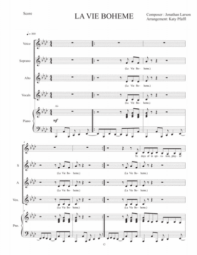 La Vie Boheme (arr. Ben Houghton)