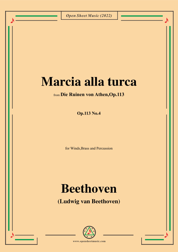 Beethoven-Marcia alla turca,from Die Ruinen von Athen(The Ruins of Athens),for Winds,Brass&Perc (arr. OSM Press)