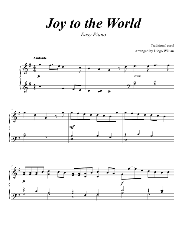 Joy to the World (arr. Diego Willian)