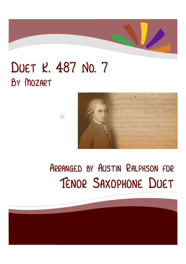 Mozart K. 487 No. 7 - tenor sax duet (arr. Austin Ralphson)