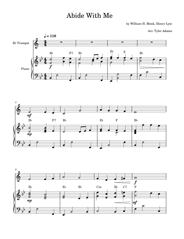 Abide With Me (arr. Tyler Adams)