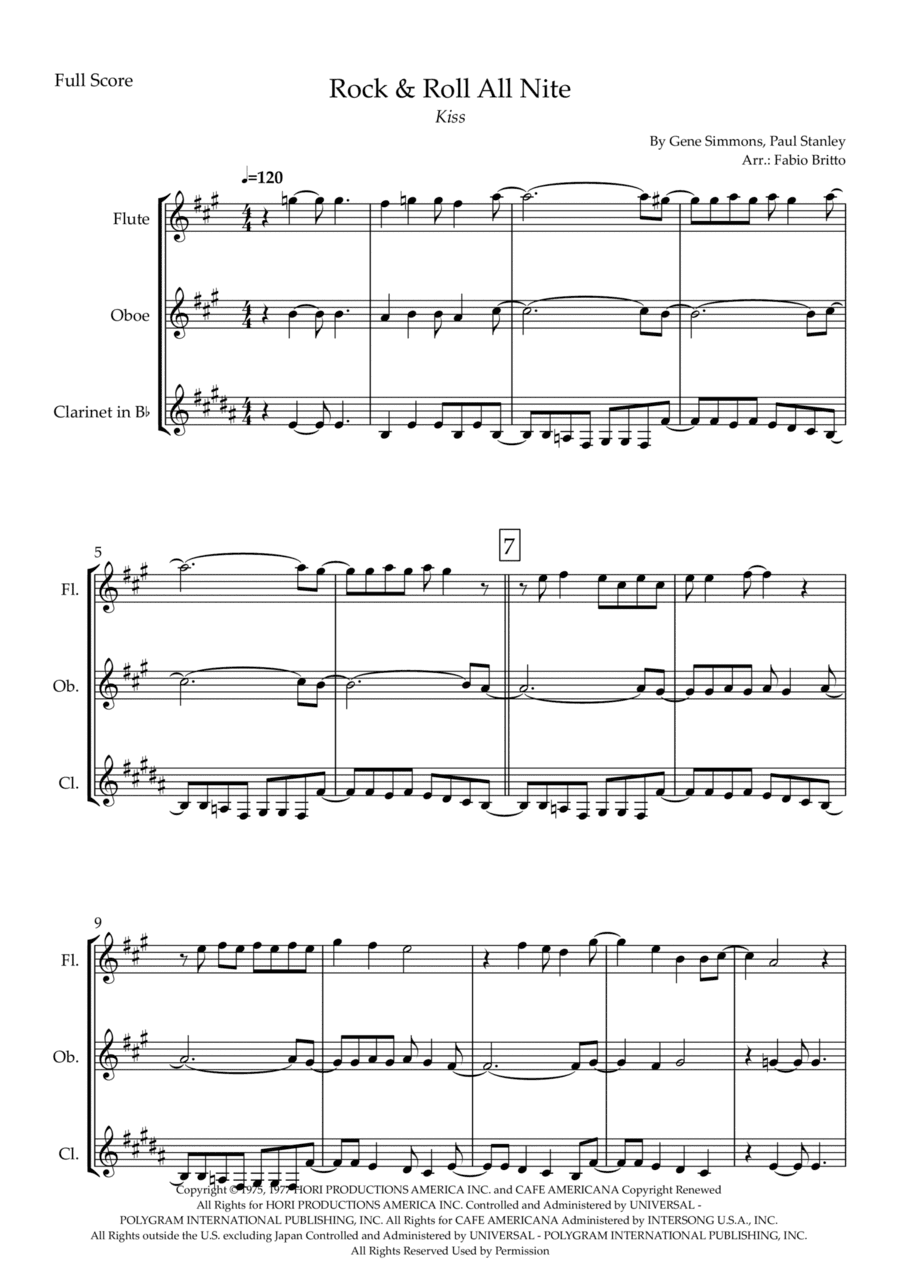 Rock And Roll All Nite (arr. Fabio Britto)