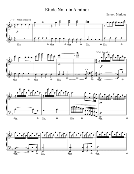 Etude no. 1 in A minor