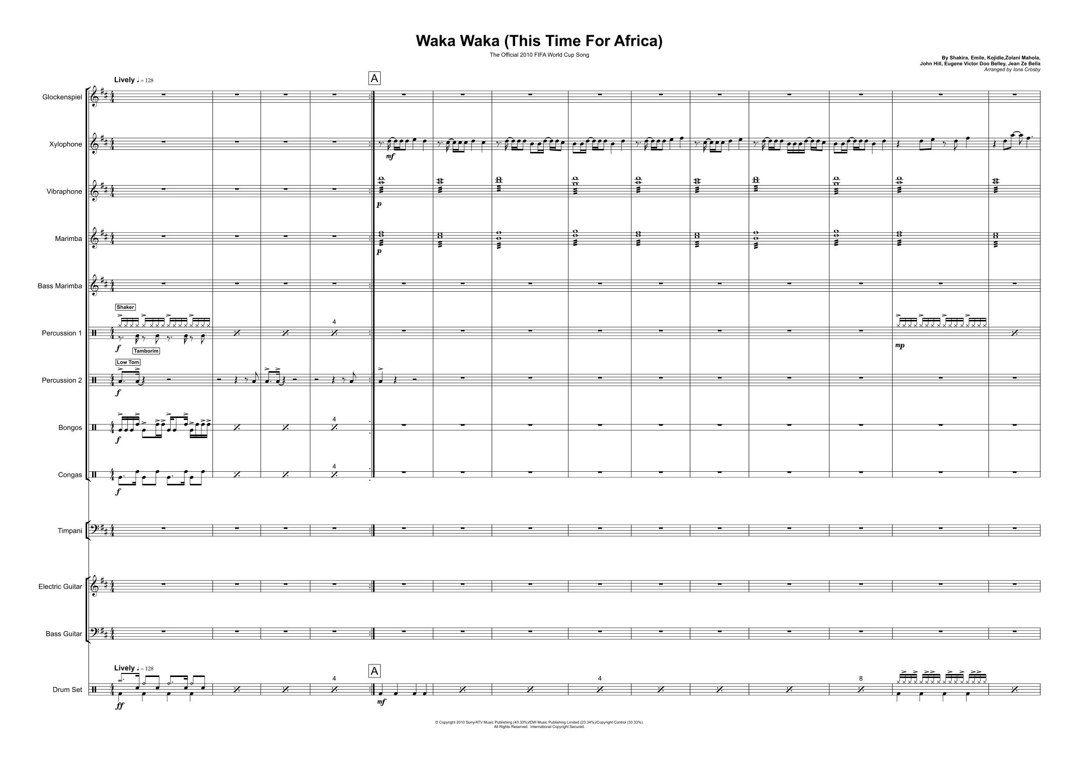 Waka Waka (this Time For Africa) (arr. Iona Crosby)