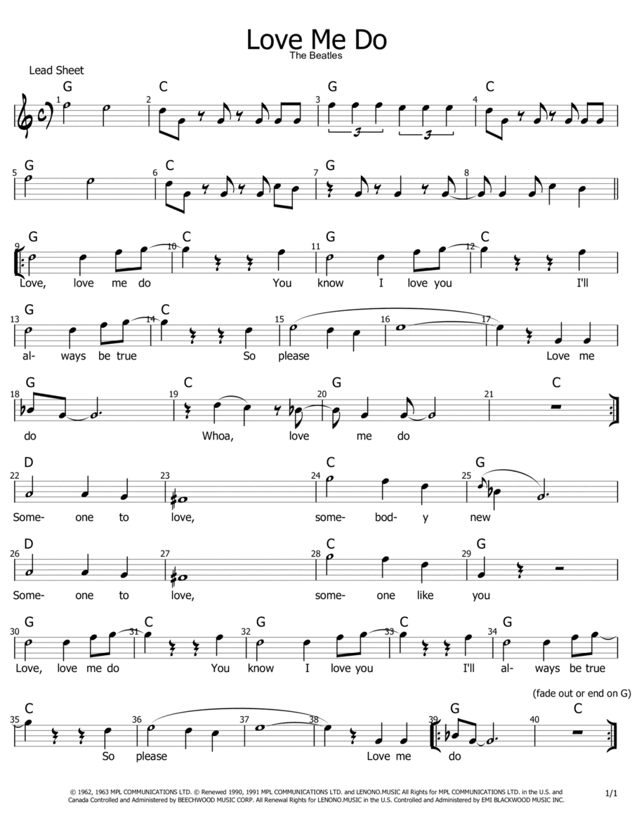 Love Me Do (arr. Philip Jackson)