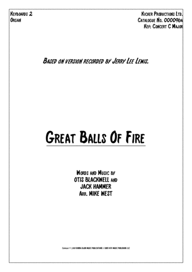 Great Balls Of Fire (arr. Mike West)