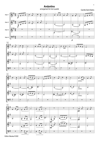 Andantino (arr. Edition Maulwurf)