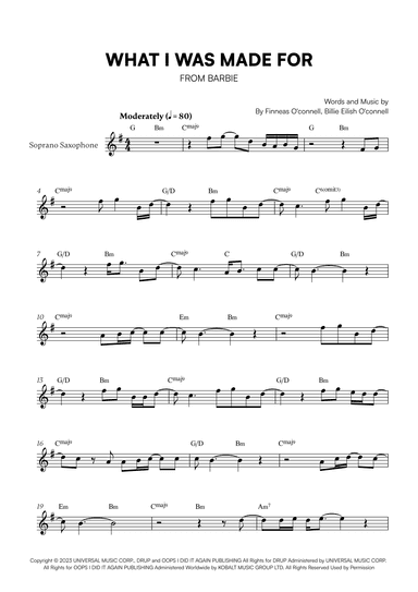 What Was I Made For? (arr. Cadenza Editions)
