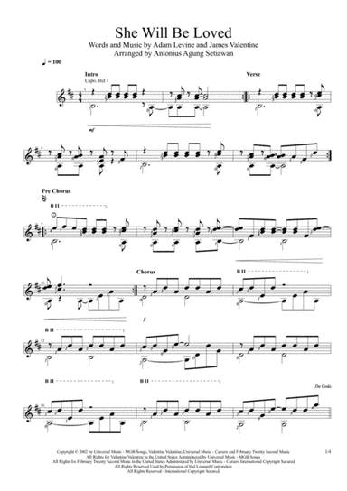 She Will Be Loved (arr. Antonius Agung Setiawan)