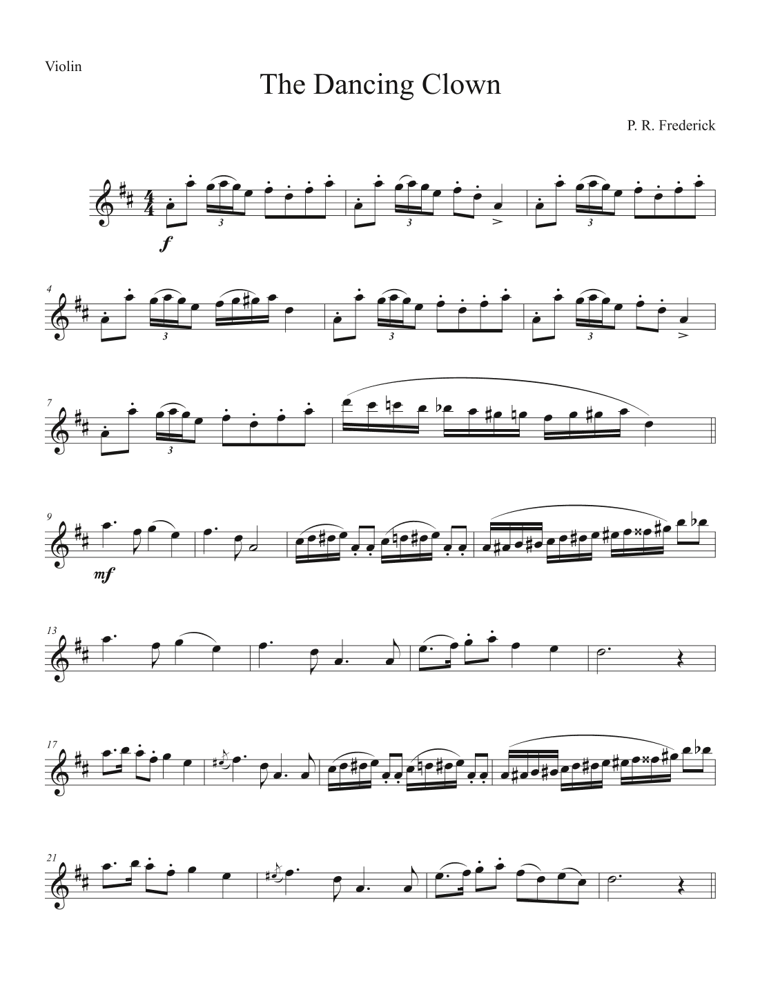 The Dancing Clown (Violin Solo)