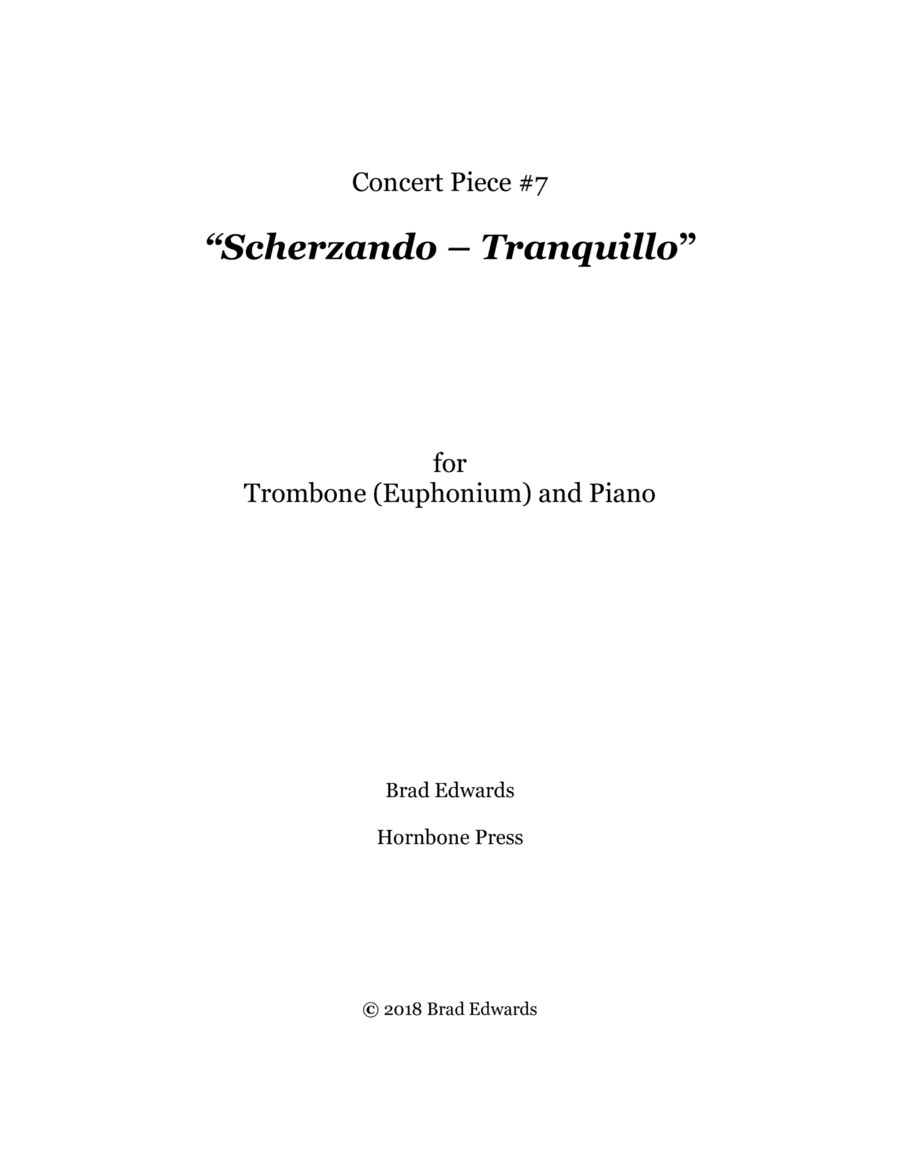 Concert Piece #7: Scherzando – Tranquillo