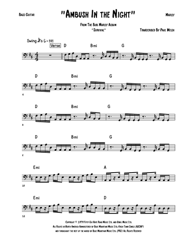 Ambush In The Night (arr. Accubass)
