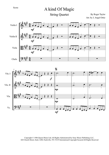 A Kind Of Magic (arr. José angel Ortiz ramirez)