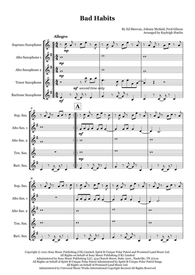 Bad Habits (arr. Kayleigh Huelin)