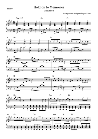 Hold On To Memories (arr. Melquisedeque C.Silva)