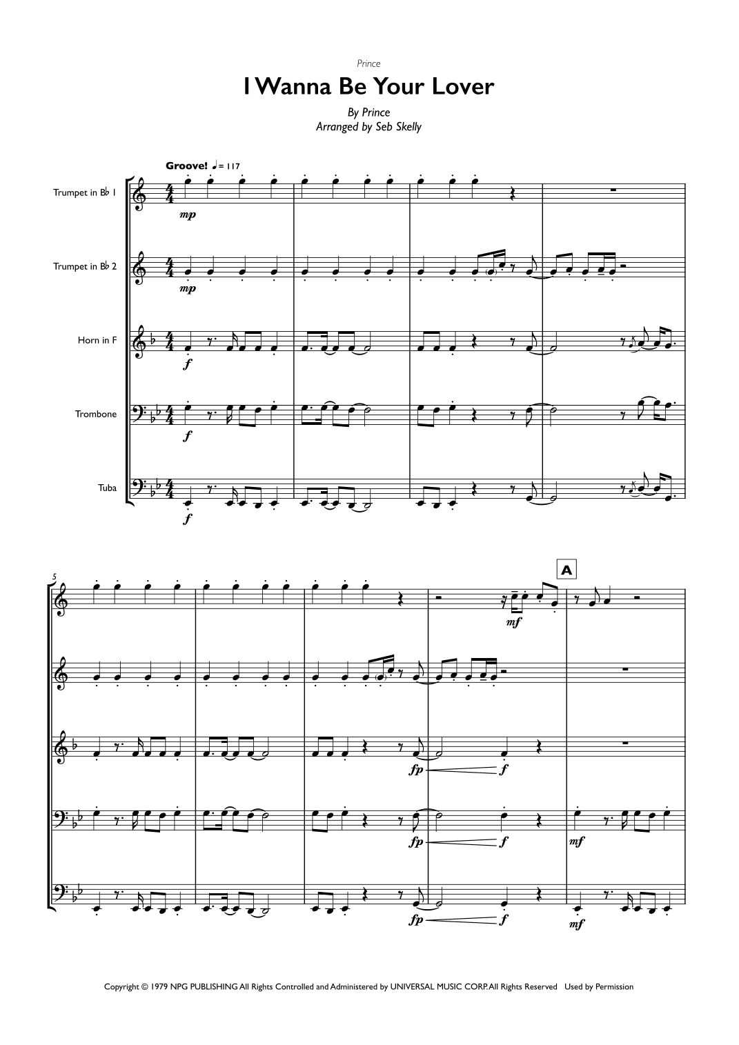 I Wanna Be Your Lover (arr. Seb Skelly)
