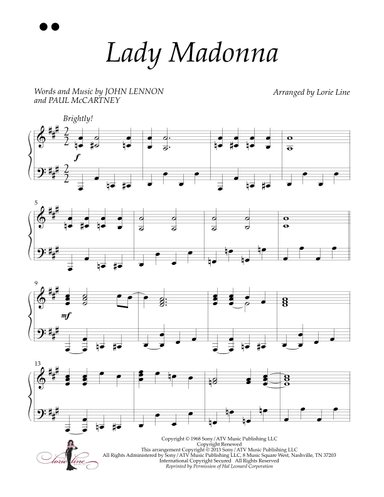 Lady Madonna (arr. Lorie Line)