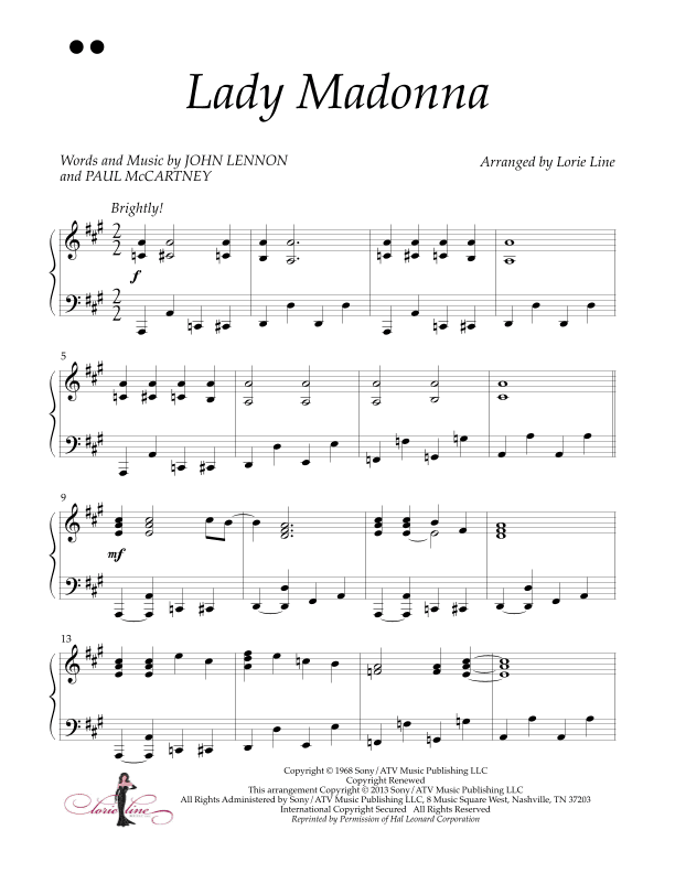 Lady Madonna (arr. Lorie Line)