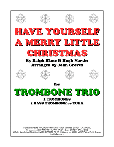 Have Yourself A Merry Little Christmas (arr. John Groves)