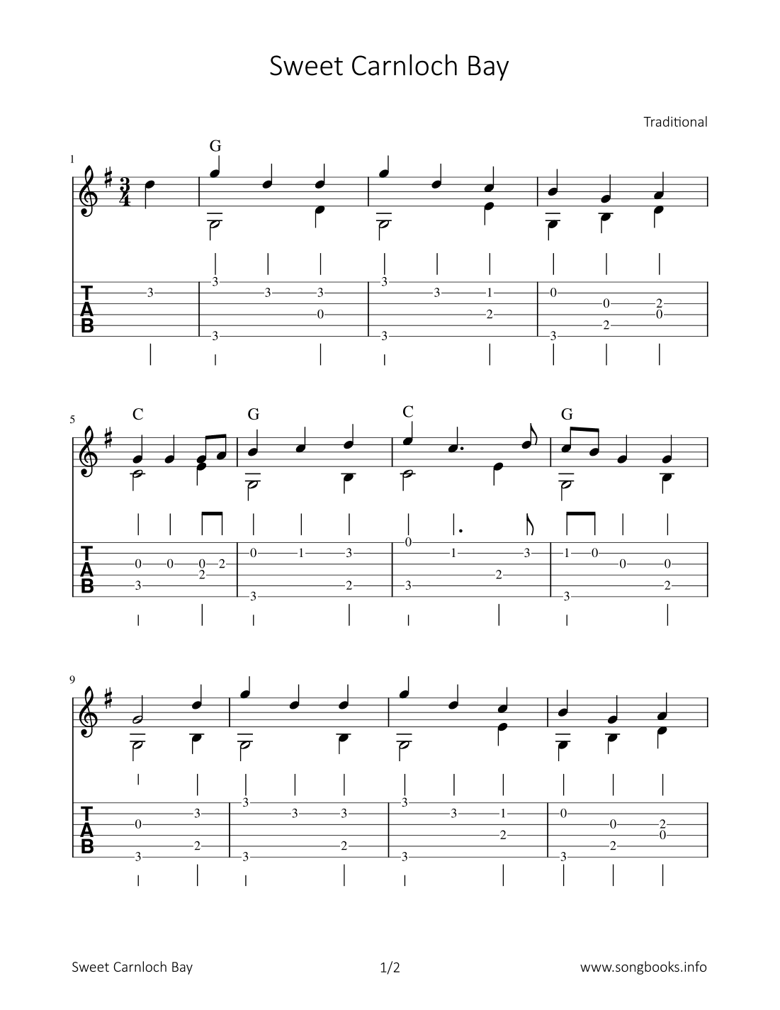 Sweet Carnloch Bay (arr. Bettina Schipp)