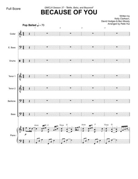 Because Of You (arr. Pakk Hui)