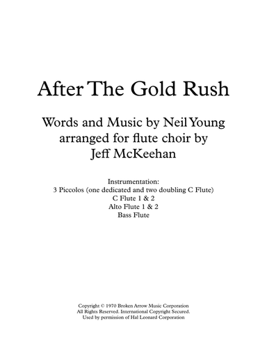 After The Gold Rush (arr. Jeff McKeehan)