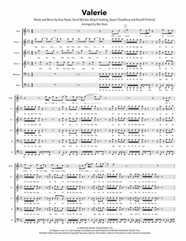 Valerie (arr. Ben Bram)