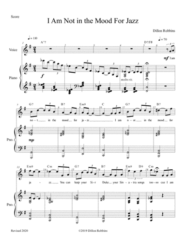 I Am Not In The Mood For Jazz