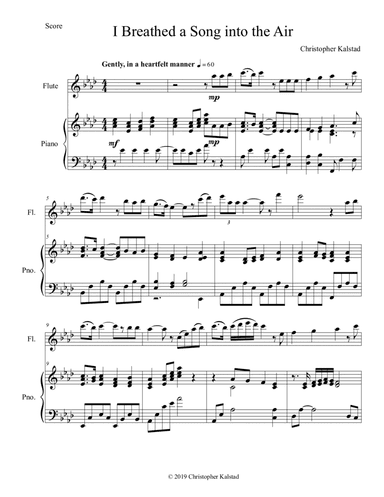 I Breathed a Song into the Air (Flute and Piano)