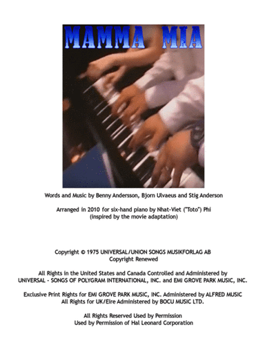 Mamma Mia (arr. Nhat-Viet ("Toto") Phi)