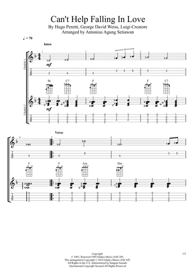Can't Help Falling In Love (arr. Antonius Agung Setiawan)