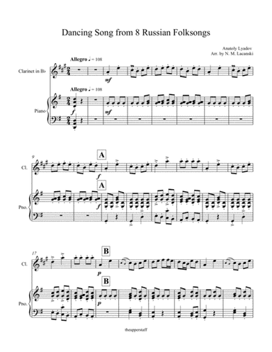 Dancing Song from 8 Russian Folksongs (arr. Nick Lacanski)
