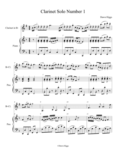 Clarinet Solo Number 1