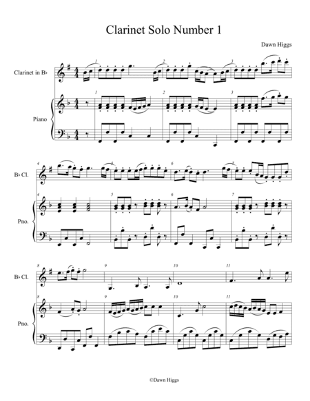 Clarinet Solo Number 1