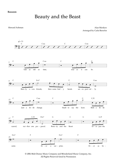 Beauty And The Beast (arr. Cadu Barcelos)